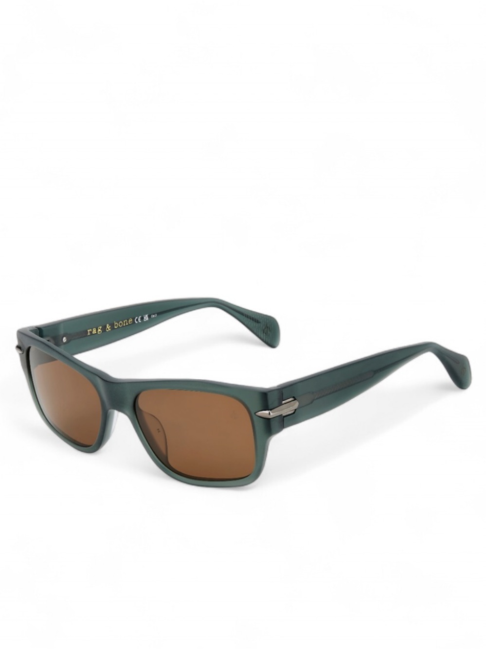 rag & bone Green Rectangular Frame Unisex Sunglasses (55-17-145mm)